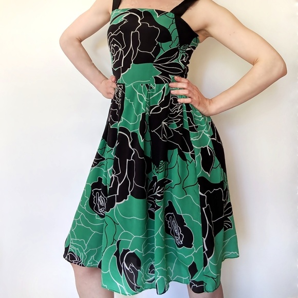 BCBG silk summer floral dress - Picture 3 of 7